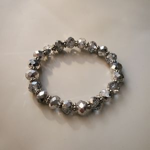 Silver bead bracelet